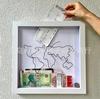 Caja de Almacenamiento de Boletos de Explosiones Transfronteriza de Amazon Caja para Boletos de Cine Caja Cuadrada de Depósito Caja Mapa Almacenamiento de Viaje Marco de Fotos