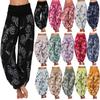 Calças Femininas Nova Coleção Primavera/Verão 2026 Estilo Europeu e Americano Amazon Estampadas Soltas Casuais Wide-Leg Calças Femininas Calças Harem