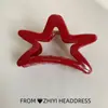 Pinza Avanzada Ankora Roja Agarre Rojo Internet Rojo 2024 Temperamento Pinza para Cabello Adorno para la Cabeza Combinación con Todo Pinza de Tiburón