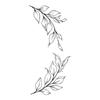 Tatuaje adhesivo de hierbas con ramas residuales dispersas XM y XP, resistente al agua, para mujeres, duradero, semipermanente, de simulación, mariposa, flor simple.