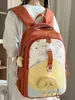 Mochila Nueva Estilo Japonés Ins de Alto Valor Estético, Colores Frescos y Dulces Bloqueados por Color para Estudiantes de Secundaria y Preparatoria, Mochila Ligera de Viaje