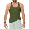 Colete Masculino Amazon Transfronteiriço Elástico Justo Cor Sólida Colete Esportivo Verão Slim Fit Camada Base Bodybuilding