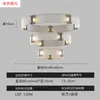 Lámpara de araña para restaurante transfronterizo, luz de anillo circular de lujo ligero, lámpara colgante de cristal personalizada para sala de estar, recepción de hotel, vestíbulo, modelo nuevo 2026
