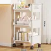 Estantería Móvil de Piso Estante de Almacenamiento Debajo del Escritorio Multicapa Con Ruedas Carrito Pequeño Librero Sencillo Para Almacenamiento de Snacks