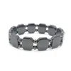 Azulejos de Mahjong de Piedra Biliar Negra No Magnética al por Mayor Más Pulseras de Cuentas, Pulseras Unisex, Pulseras de Salud, Accesorios para Joyería DIY