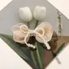 Super estilo de hada, malla, romántico, lazo de perlas artificiales, DIY, estilo suave y hermoso, accesorio para el cabello, pinza lateral, accesorio para ropa y bolso