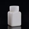 Fornecimento de Frasco de Produto para Saúde de 30ml 60ml Frasco Quadrado de Plástico Branco à Prova de Luz Frasco para Cápsulas 100ml Frasco com Tampa Lacrável Fabricante