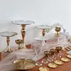 Estilo Old Money Suporte de Display Dourado para Sobremesas Rack de Exibição Casamento de Inauguração Intervalo para Chá Refeição Fria Suporte de Bolo Bandeja Mesa de Exibição de Sobremesas Rack