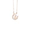 Collar de Plata Esterlina 925 El Principito Femenino ins Marca Nicho Conjunto Estrella y Luna Cadena de Collar Colgante para Novia