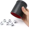 Juego de Tazas para Dados Shaker Silencioso Cuero Silenciado Dados Taza de Dados Juego Taza Silenciosa de Cuero Barra KTV Más Color de Taza Silenciada con Terciopelo