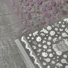Tomoni delgadas pegatinas resistentes para uñas explosiones pegatinas para uñas japonesas retro 2D joyería para uñas de encaje de flores en blanco y negro al por mayor