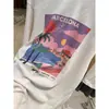 [Recomendação Principal] Nova Coleção Primavera/Verão 26 Yuran: Camiseta de Manga Curta com Ilustração da Praia de Barcelona em Algodão de Cânhamo