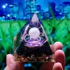 Bola de cristal 73 estilos pirámide transfronteriza bola de cristal grava pirámide artesanías para el hogar adornos de resina