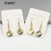 MPE082 pendientes largos de diseño geométrico de estrellas y luna, estilo dulce y lindo, regalo de vacaciones para niñas