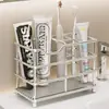 Portacepillos de Dientes para Encimera de Baño Acero Inoxidable Lavabo Taza para Cepillos de Dientes Almacenamiento de Pasta de Dientes Portacepillos de Dientes con Drenaje para Baño