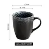 Taza de Café de Gres Retro Japonesa con Platillo Taza para Cappuccino Espresso Latte Italiana Taza de Café Elegante para Arte Latte