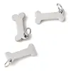Fabricante de origen forma de hueso de perro de acero inoxidable etiqueta de pulido pieza de cola colgante de joyería DIY colgante