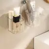 Suporte de Armazenamento para Escova de Dentes Elétrica, Organizador de Banheiro Montado na Parede sem Furos, Solução de Armazenamento Doméstico para Porta-Pasta de Dente e Escova de Dente