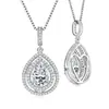Plata de Ley S925 Color D Moissanita Moda Lujo Accesorio Cadena de Clavícula Popular en Internet Joyería