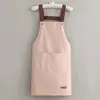 Nuevo Delantal con Peto Impermeable y a Prueba de Aceite de Exportación Más Vendido con Logo Estampado Engrosado Especial para Catering Manicura Limpieza del Hogar