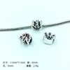 Pulsera Popular Hecha a Mano DIY Transfronteriza Serie Navideña Cuentas Espaciadoras de Agujero Grande Cuentas Sueltas Plata Antigua Muñeco de Nieve Cuentas de Agujero Grande