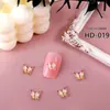 Moda Popular Arte de Uñas Coloridas Mariposas 3D Decoraciones Pintadas Dibujos Animados 3D Iridiscentes Decoraciones de Uñas DIY