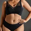 Lencería Francesa Mujer Verano Delgado Busto Grande Hace Más Pequeño Sin Aros Ultra-Delgado Sexy Transpirable Triángulo Copa Sujetador Encaje
