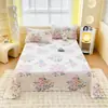 Lençóis de Cama 100% Algodão, Cama de Solteiro Fresca Pequena, Fronhas de Algodão Puro, Lençóis de Cama de Peça Única de Algodão Lavado, Conjunto de Três Peças para Dormitório Estudantil