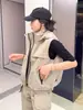 Chaleco Chaqueta de Trabajo Estilo Europeo para Mujer, Nuevo Modelo Primavera y Otoño, Chaleco Casual con Capucha Petite, Chaqueta sin Mangas a la Moda