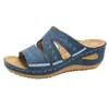 Sandalias de cuña para mujer talla 43 con plataforma gruesa, estilo boca de pez, disponibles en varios colores, bordadas y en stock