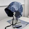 Novo Chapéu Empilhado com Estampa Patchwork Retrô para Mulheres Outono Inverno Emagrecimento Facial Estilo de Rua Japonês Touca de Cabeça Chapéu Lenço de Cabeça com Cordão