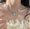 Colección de Collares Clavícula de Diseño Nicho, Collares Cruzados Estilo Chica Picante, Collares Resistentes con Pedrería Góticos Estilo Europeo y Americano Dulces Frescos Versátiles para Mujeres