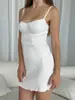Comercio Exterior Estilo Europeo y Americano 2026 Nuevo Vestido de Tirantes para Mujer Sexy Pura Deseo Vestido Blanco de Tirantes Moda para Mujer Único y Sexy