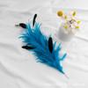 Flor de Pluma Flor de Cabeza con Vestido Cheongsam Accesorios para el Cabello de Novia Tocado de Baile Latino Rojo Grande Borgoña Multicolor