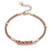 Pulsera de Acero Inoxidable Redonda de Malla Caliente Europea y Americana Cadena Simple Creativa Distintiva Estilo Ins Unisex