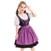 2025 Novo Vestuário Infantil Transfronteiriço Roupa de Cerveja Alemã Vestido Oktoberfest Meninas Roupa para Apresentação de Palco