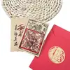 El nuevo modelo de Kuaishou de tarjetas de la fortuna impresas a mano para el matrimonio y la buena suerte, pegatinas culturales y creativas para teléfono móvil con temática de dinero, fundas traseras y artículos financieros