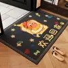 Tapete Cartoon em Forma de Estrela Capacho para Porta de Entrada Preto Resistente a Manchas Entrada de Casa Tapete Antiderrapante Veludo de Cristal Tapete de Chão Fofo
