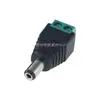 Cable conector de alimentación para cámara de vigilancia, conector macho y hembra DC directo de fábrica, sin soldadura, poste de cable, enchufe de conversión verde de 12V