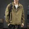 Chamarra de Medio Cierre para Hombre Holgada Talla Grande Simple Diseño de Montaña Espesa Moderna Casual Versátil Ropa Superior