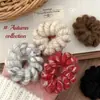 Corda de Telefone de Pelúcia e Faixa de Cabelo Outono e Inverno para Meninas, Corda de Rabo de Cavalo de Alta Elasticidade Que Não Danifica o Cabelo, Faixa de Cabeça Durável