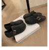 Novos Sapatos de Algodão Quente de Camurça para Outono e Inverno 2026 com Solas Macias, Mocassins Flats Slip-On Fofos e Descolados Estilo Japonês para Mulheres