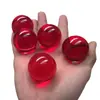 Contas da Sorte de Cristal Vermelho Estilo Chinês, Ornamentos de Vidro em Formato de Pote de Arroz de Latão, Bolas de Vidro de Cristal Vermelho, Ornamentos de Bola de Cristal Vermelho
