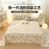 Invierno Leche Terciopelo Cama Sábanas de Cama Pieza Única Engrosado Felpa Cama Sábanas de Cama Tallado Coral Franela Colcha Manta Única Juego de Tres Piezas