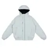 Jaqueta de algodão tamanho europeu transfronteiriça, mesmo estilo para homens e mulheres, nova para o inverno, jaqueta acolchoada de algodão solta e espessa, estilo casal, jaqueta acolchoada de algodão com capuz, peça externa masculina
