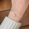 Pulsera de plata rota con cristales de colores Aurora para mujer, ligera, de lujo, de alta gama, sencilla, exquisita, de gran valor, accesorios para novias.
