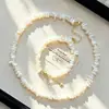 Collar, cadena para la clavícula y pulsera de cristal blanco natural de alta calidad, amatista, lapislázuli, concha y ágata rojo del sur, con detalles de turquesa sintética