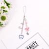 Llavero con colgante de aleación para teléfono móvil con diseño de animal de dibujos animados, funda para auriculares, bolso, colgante con forma de corazón para niña.