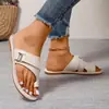 Europa e Estados Unidos Transfronteiriços 2023 Comércio Exterior Verão Novo Tamanho Grande Sapatos Femininos Bico Moda Rasteirinha Casual Sandálias e Chinelos Femininos Comércio Exterior