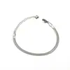 Europeu e Americano Mais Vendido Ins Estilo Frio Aço Titânio Ouro 18K Osso de Cobra Plano Pulseira Colar para Mulheres Moda Tendência Joias Atacado